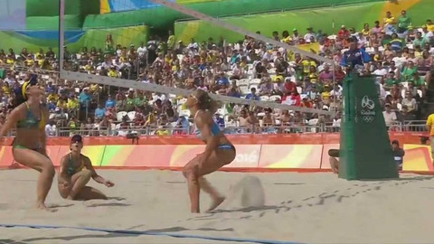 XXXI. letní olympijské hry 2016 Rio de Janeiro - Plážový volejbal: Brazílie - Argentina