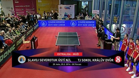 Stolní tenis - Slavoj Ústí nad Labem Severotuk - TJ Sokol Králův Dvůr