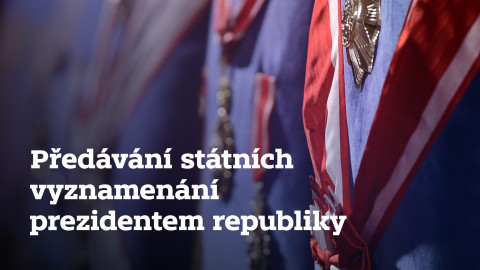 Předávání státních vyznamenání prezidentem republiky