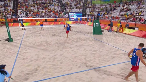 XXXI. letní olympijské hry 2016 Rio de Janeiro - Plážový volejbal: Nizozemí - Rusko (muži)