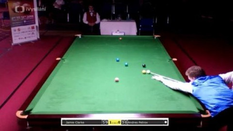 Mistrovství Evropy ve snookeru 2015 - Jamie Clark x Andres Petrov