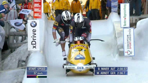 MS ve skeletonu a bobech 2016 Rakousko - 4. jízdy čtyřbobu mužů