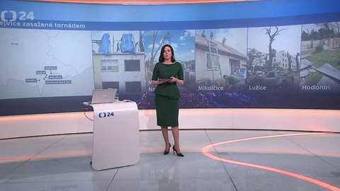 90’ ČT24 - Půl roku od tornáda na Moravě