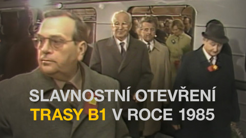 Slavnostní otevření trasy B1 v roce 1985