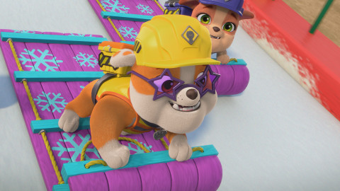 Rubble a jeho parta - Parta připravuje vánoční šou / Parta staví obří sáňkařskou rampu