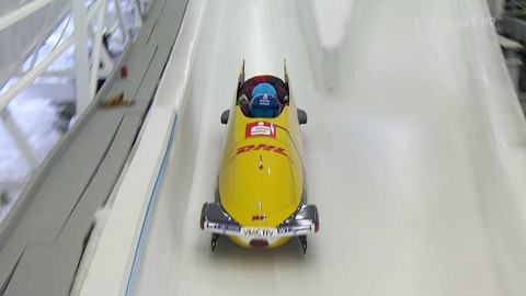 MS v jízdě na bobech a skeletonu 2025 USA - 3. kolo čtyřbobu mužů