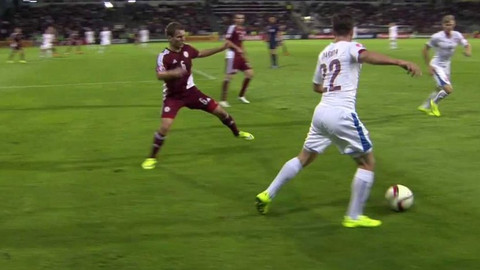 Evropská liga UEFA - Lotyšsko - Česko
