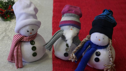 Déčko dílna - Sněhulák z ponožky