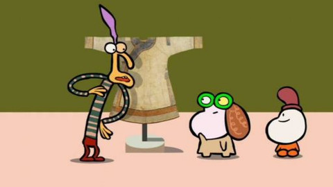 Minuta v muzeu - Ženské šaty z kůže lososa