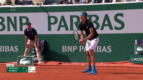 Roland Garros 2019 - Fabio Fognini - Alexander Zverev