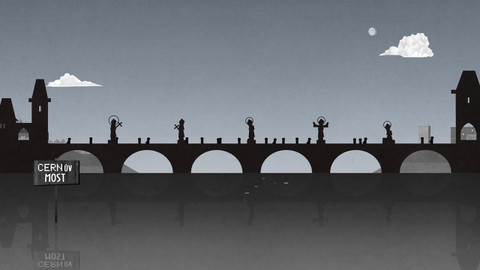 Černobílo - 30/44 Most přes řeku CERN