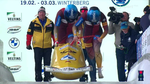 MS v bobech a skeletonu 2024 Německo - 1. kolo závodu dvojbobů žen