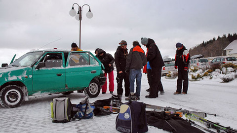 Stop - Převoz lyží