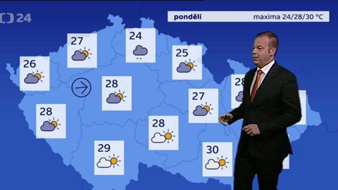 Předpověď počasí - 25. června 2017 17:55