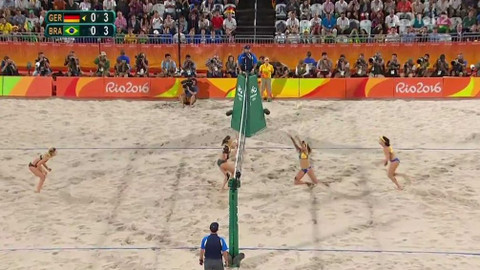 XXXI. letní olympijské hry 2016 Rio de Janeiro - Plážový volejbal: Německo - Brazílie (ženy)