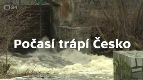 Mimořádné pořady ČT24 - Počasí trápí Česko