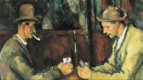 Minuta v muzeu - Obraz Hráči karet