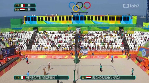 XXXI. letní olympijské hry 2016 Rio de Janeiro - Plážový volejbal: Itálie–Egypt (ženy)