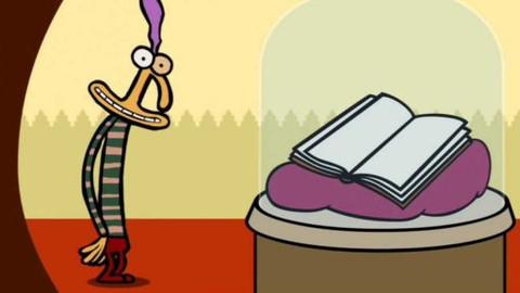 Minuta v muzeu - Desky knihy malované lakem