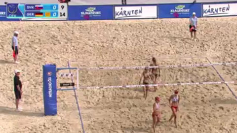 ME v plážovém volejbalu 2015 Rakousko - Dubovcová, Nestarcová (SVK) - Ludwigová, Walkenhorstová (GER)