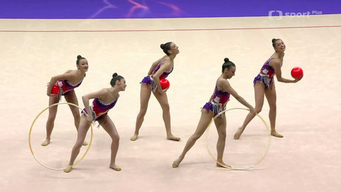 ME v moderní gymnastice 2025 Estonsko - Finále společných skladeb s míčem a obručemi