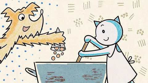 O pejskovi a kočičce - Jak si dělali dort