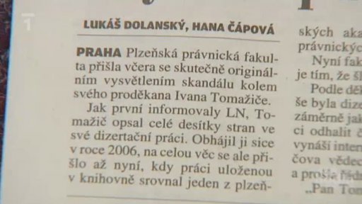 Skandál na právnické fakultě v Plzni