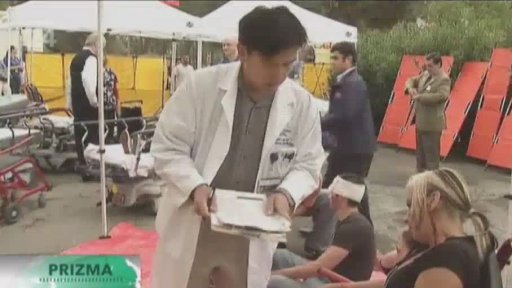 Kalifornie - cvičení proti zemětřesení