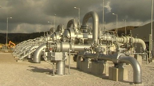 Prezident Václav Klaus dnes navštívil stavbu nového plynovodu Gazela