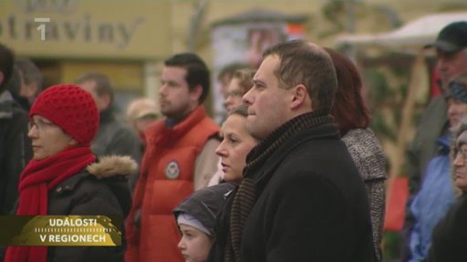 Pohřeb Václava Havla sledovali v přímém přenosu také na náměstí V Klatovech