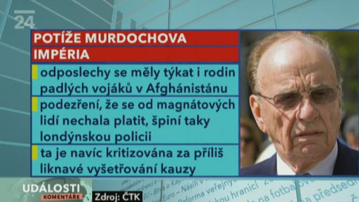 Potíže Murdochova impéria