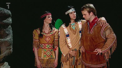 Old Statterhand a Mufalo Bill se dají na hraní počítačových her, ale Vinetou a Nšoči ví, že strávit prázdniny u počítače není to pravé.