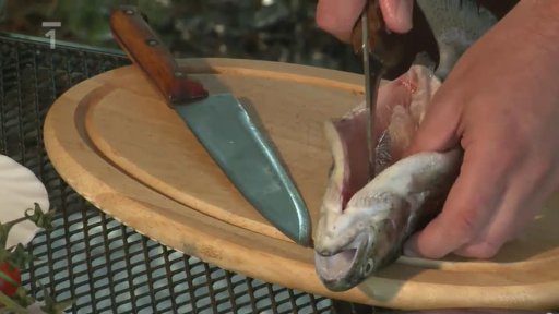 Nadívaný pstruh hlívou ústřičnou