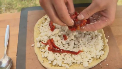 Focaccia s grilovanými paprikami a feta sýrem