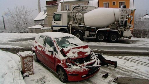 Sníh zasypává Karlovarský kraj