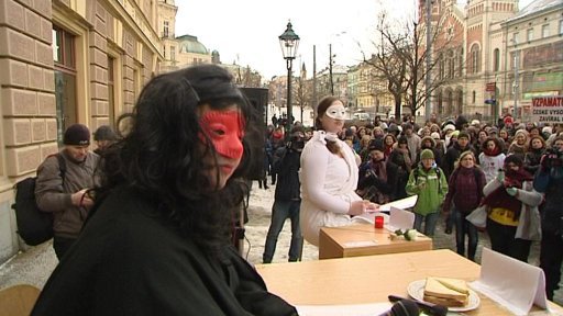Studenti plzeňských práv opět protestovali
