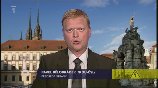 Martin KUBA /ODS/, ministr průmyslu a obchodu; Pavel BĚLOBRÁDEK /KDU-ČSL/, předseda strany