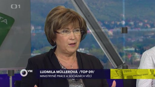 Ludmila Müllerová /TOP 09/; Jana Hrdá; Vladimír Špidla /ČSSD/