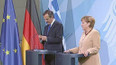 Angela Merkelová a Antonis Samaras o řecké krizi
