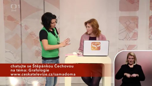 Grafologie - Štěpánka Čechová (chat) - 1. část
