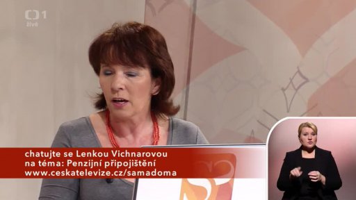 Penzijní připojištění - Lenka Vichnarová (chat) - 1. část