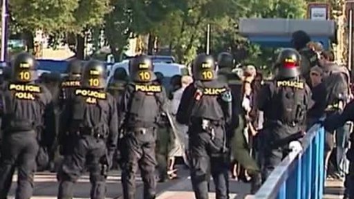 Protiromská demonstrace v Ostravě