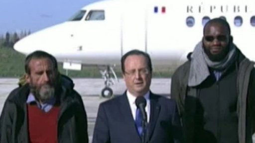 Návrat francouzských rukojmí