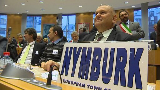 Nymburk dnes v Bruselu slavnostně převzal titul Evropského města sportu 2014