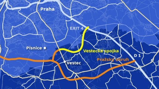 V okolí Vestecké spojky platí stavební uzávěra