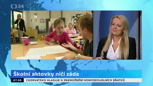 Školní aktovky ničí záda