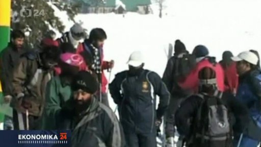 Lyžařské středisko v Indii