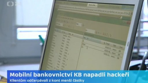 Mobilní bankovnictví KB napadli hackeři