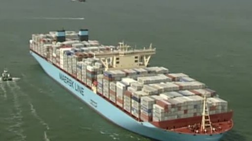 Největší loď v evropských přístavech