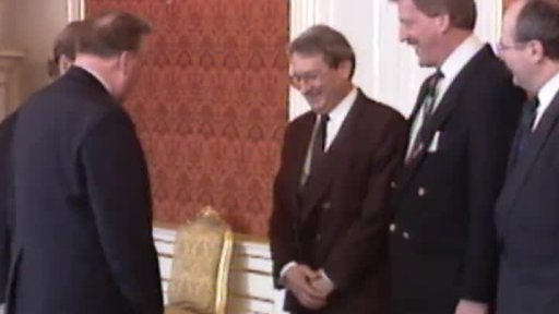 Michal Kováč na návštěvě v ČR (1993)